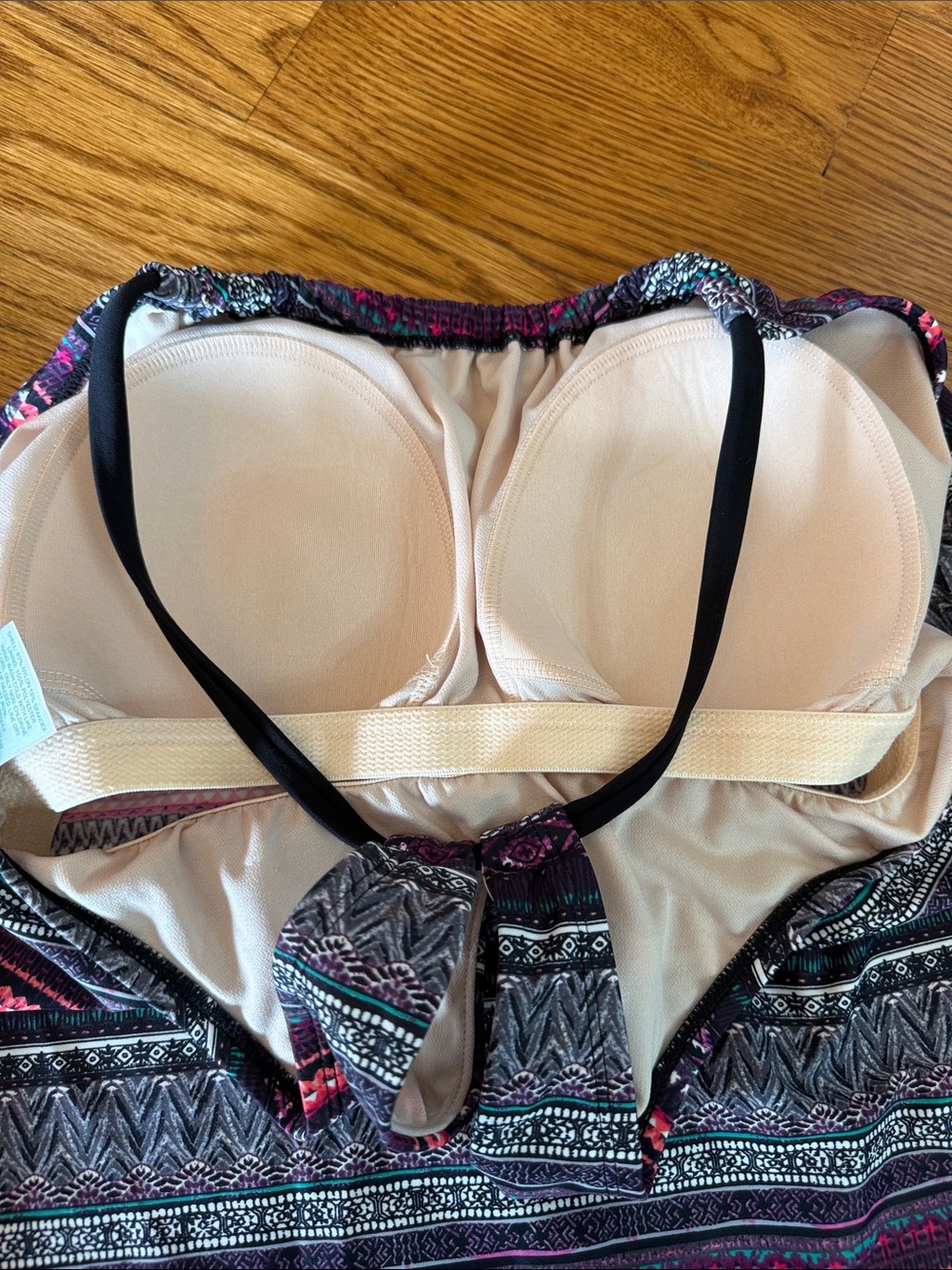 Kona Sol Tankini Swim Top Bundle Size L Black & White Stripe + Abstract Print - Picture 10 of 11